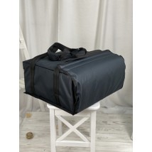 Thermal bag for delivery of pizza sushi food drinks, thermo-refrigerator black