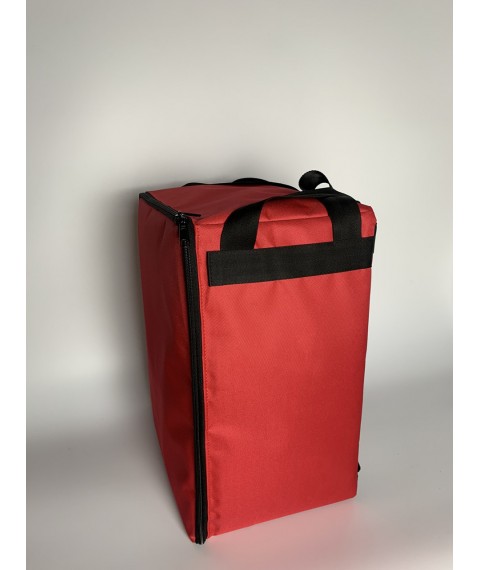Термо рюкзак для доставки еды пиццы суши рюкзак для курьеров Glovo (Глово) красный