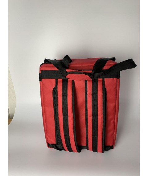 Термо рюкзак для доставки еды пиццы суши рюкзак для курьеров Glovo (Глово) красный