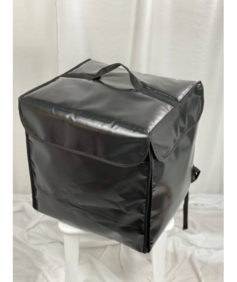 Рюкзак для доставки еды пиццы суши терморюкзак для курьера Glovo (Глово) черный