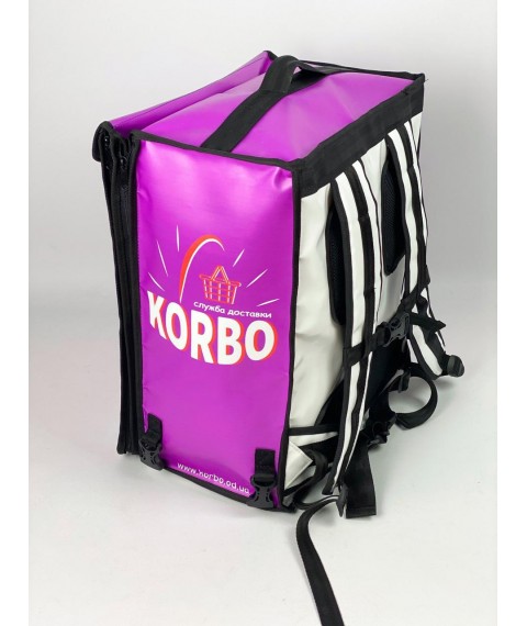 Backpack for courier Glovo for delivery purple