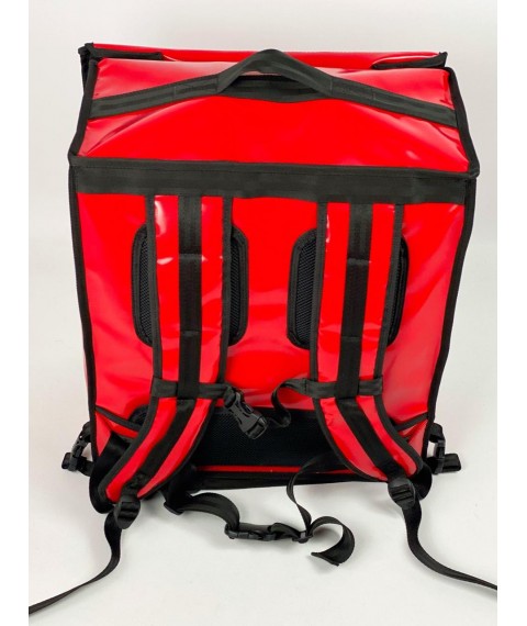Backpack for food delivery pizza drinks red Glovo for couriers