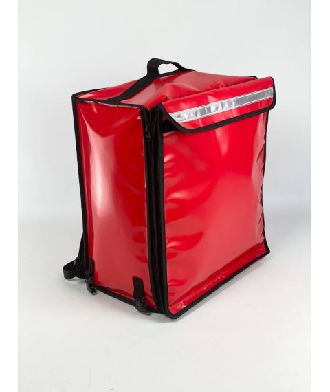 Рюкзак для курьера  доставки пиццы еды красный GL2 (Glovo)