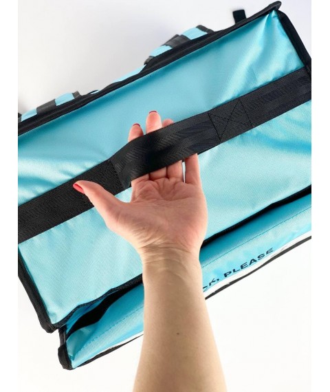 Рюкзак для курьера службы доставки голубой ( Glovo)
