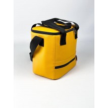 Refrigerator bag for medicine delivery picnic lunch yellow eco leather BR3