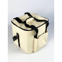 THERMO BAG FOR DELIVERY OF FOOD, SUSHI, DRINKS BEIGE KTZ03