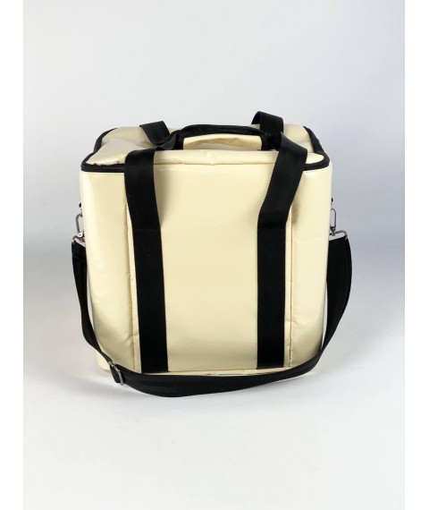 THERMO BAG FOR DELIVERY OF FOOD, SUSHI, DRINKS BEIGE KTZ03