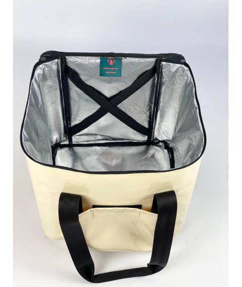 THERMO BAG FOR DELIVERY OF FOOD, SUSHI, DRINKS BEIGE KTZ03