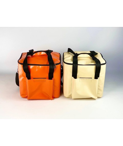THERMO BAG FOR DELIVERY OF FOOD, SUSHI, DRINKS BEIGE KTZ03