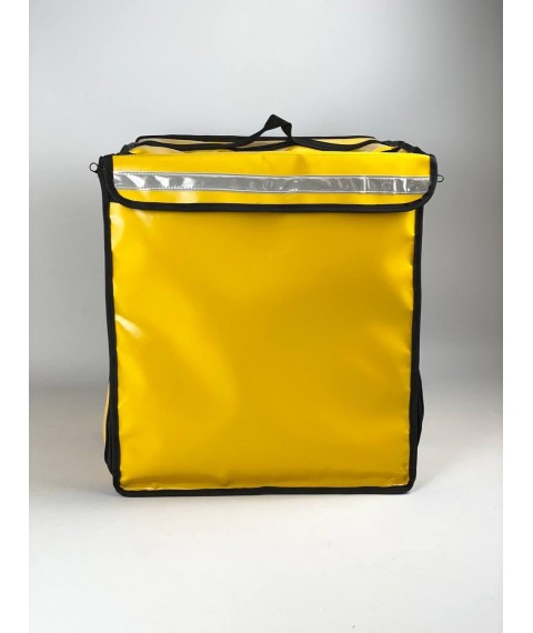 Рюкзак для  доставки еды пиццы рюкзак для курьеров термосумка термохолодильник экокожа желтый