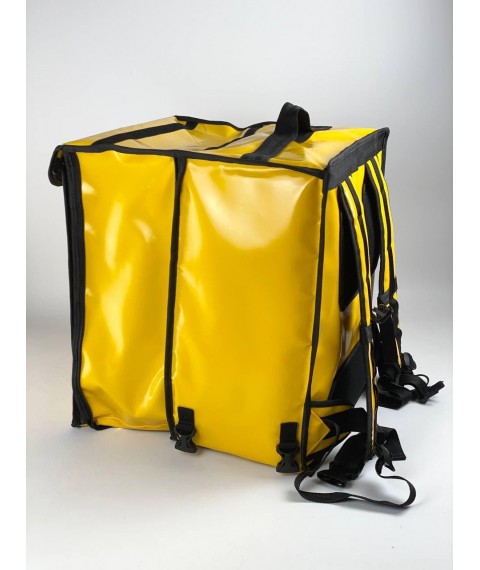 Рюкзак для курьеров Глово (Glovo), терморюкзак для доставки еды желтый