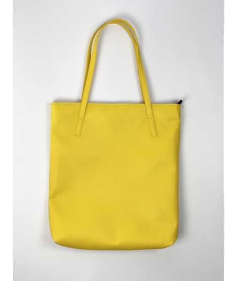 Gelbe Shopper-Tasche aus Kunstleder mit Rei?verschluss SP2x8