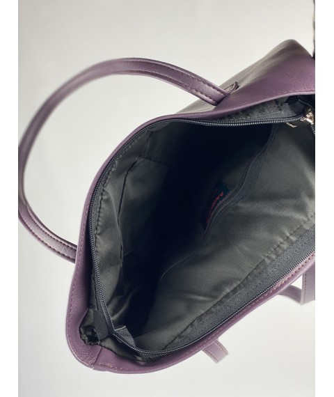 Сумка-торба женская фиолетовая из экокожи SP2x5