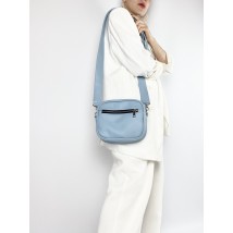 Голубая сумочка кросс-боди женская из экокожи M16Lx6