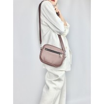 Dusty lilac women's crossbody bag made of eco-leather M16Lx3