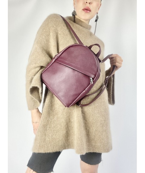 Damen Rucksack Tasche lila Kunstleder RM1x18