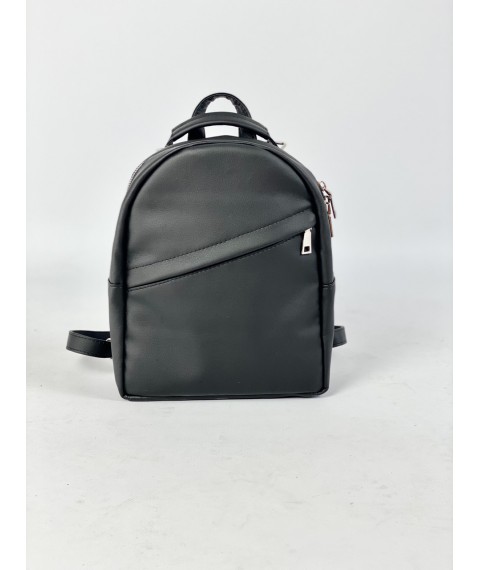 Damen-Rucksack aus schwarzem Kunstleder RM1x22