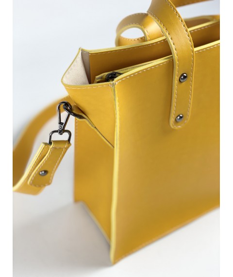 Yellow women's bag made of eco-leather SD20x4