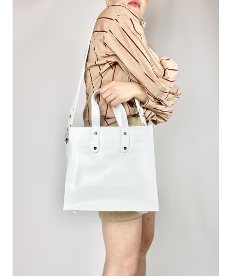 Women's white bag made of eco-leather SD20x6