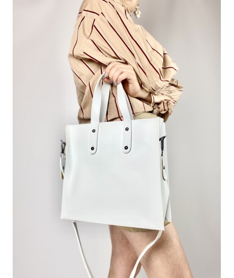 Women's white bag made of eco-leather SD20x6