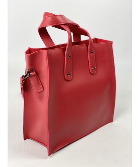 Red women's tote bag for work SD20x5