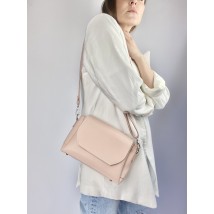 Пудровая женская сумка на плечо из экокожи 98x10