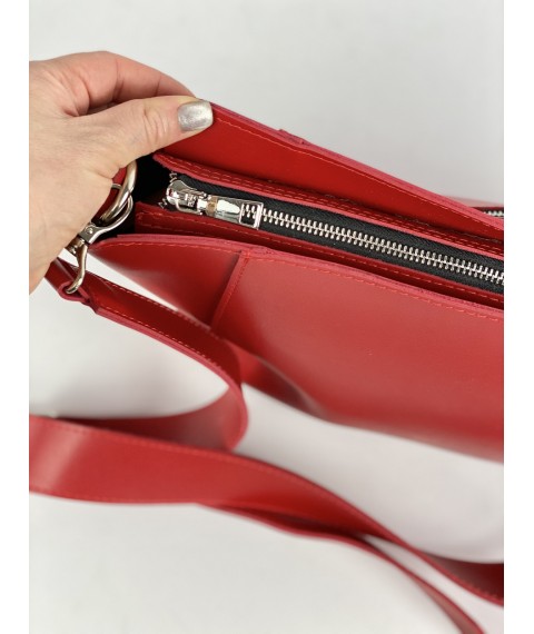 Large stylish eco-leather bag pink powdery SMx5