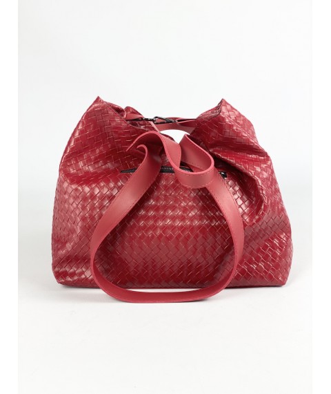Rote Korbtasche aus Kunstleder SD51x2