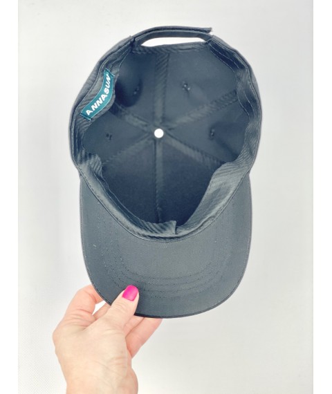 Черная женская кепка без логотипа из хлопка BBKx5
