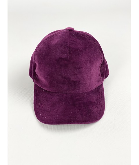 Baseball cap women's stylish velcro cap demi-season velvet burgundy
