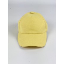 Летняя женская кепка из льна желтая BBLx4