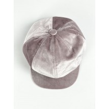 Caps gavroche cap women's demi-season with a cotton lining lilac