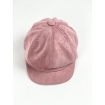 Кепи кепка об 'ємна гаврош жіноча демісезонна з бавовняною підкладкою рожева пудра