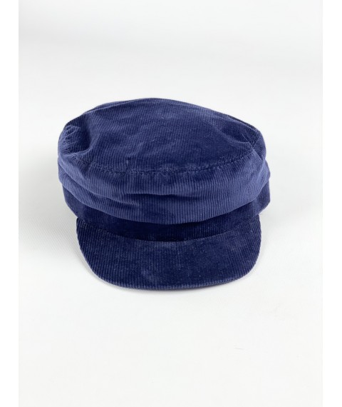 Kappen Damen Halbjahresmütze mit Baumwollfutter Cord blau