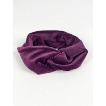 Фиолетовая бархатная повязка на голову женская
