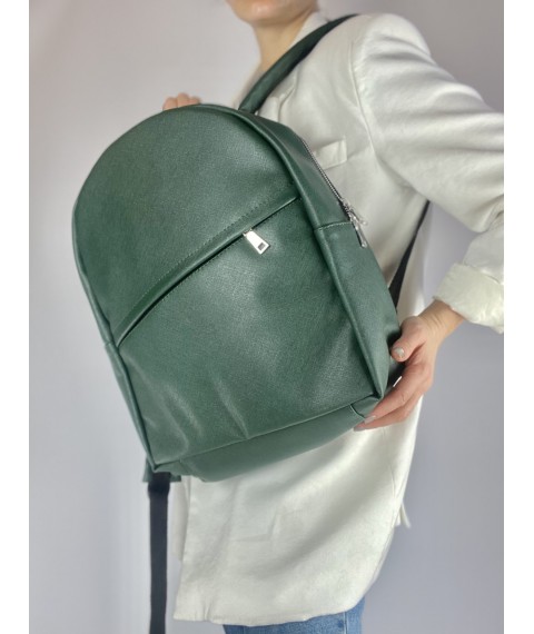 Женский изумрудный рюкзак из экокожи  RM5x4