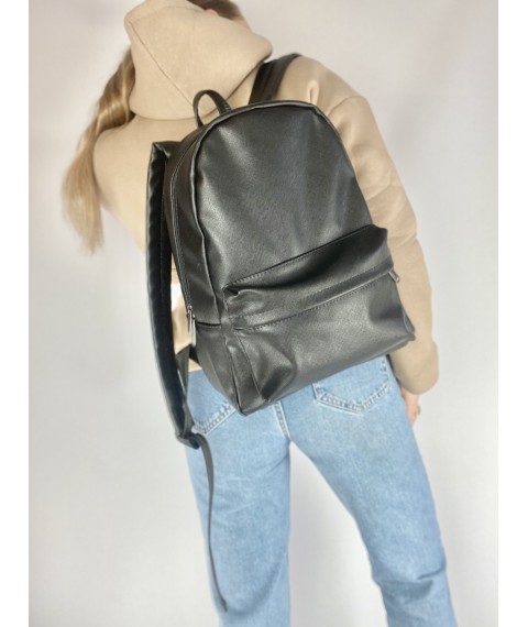 Рюкзак женский черный в экокоже M2x18