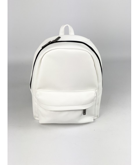 Backpack women's city medium in eco-leather white M2x27