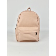 Pink women's backpack for walking eco-leather M2x5