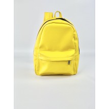 Backpack female unisex urban medium sports eco-leather waterproof bright yellow M2x33