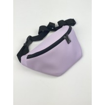 Urban women's small banana bag from eco-leather lavender lilac