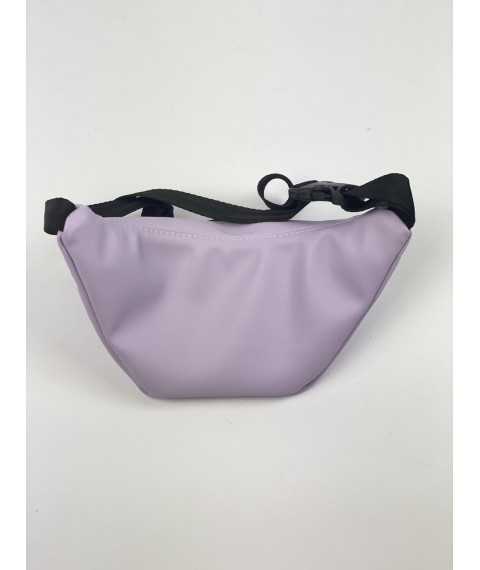 Urban women's small banana bag from eco-leather lavender lilac