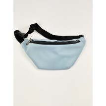 Classic women's belt bag blue made of eco-leather 1PSx66