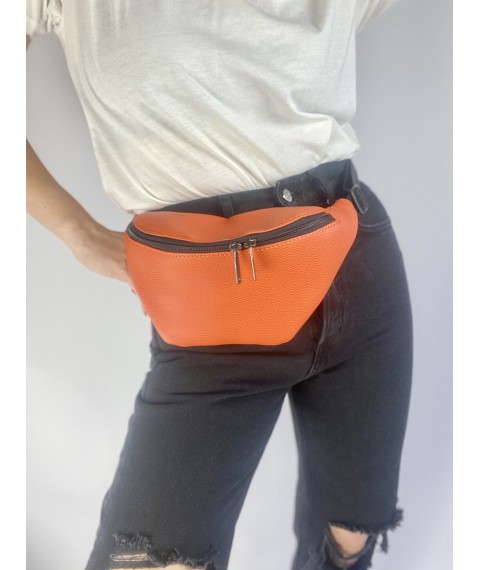 Orangefarbene Damen-G?rteltasche aus Kunstleder 1PSx36