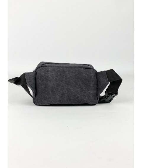 Waist bag banana women's urban waterproof fabric dark gray