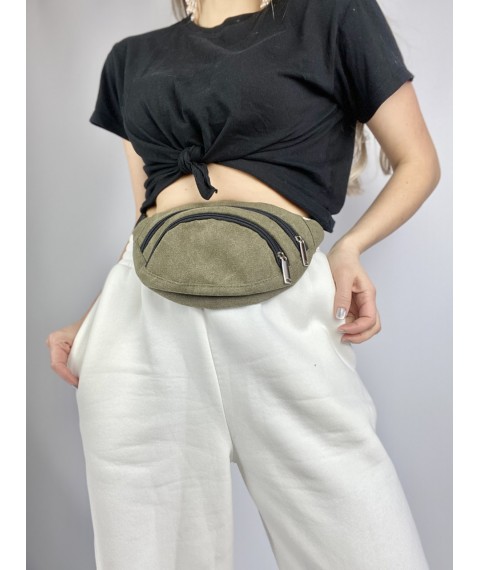 Waist bag women's fabric khaki 2PSx30