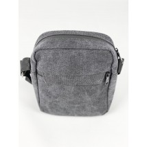 Women's rectangular shoulder bag cross-body fabric gray MMx3