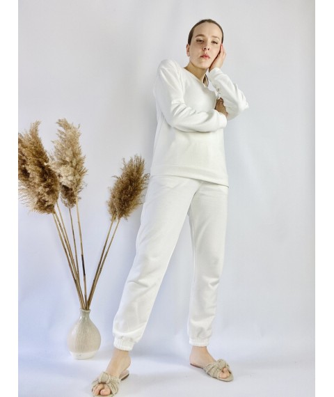 Milky white tracksuit for women light cotton size S