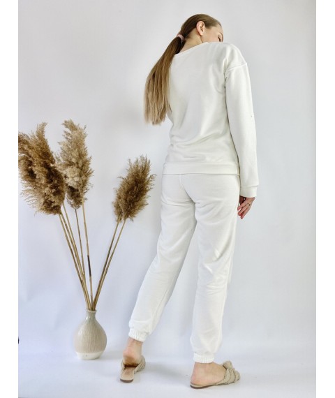Milky white tracksuit for women light cotton size S