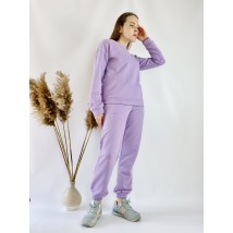 Lightweight lavender tracksuit for women made of cotton, size S